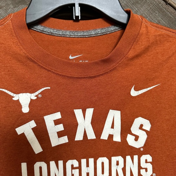 Nike Dri-fit XL Boy’s Texas Longhorns UT Burnt Orange Short Sleeve Shirt - Picture 2 of 5